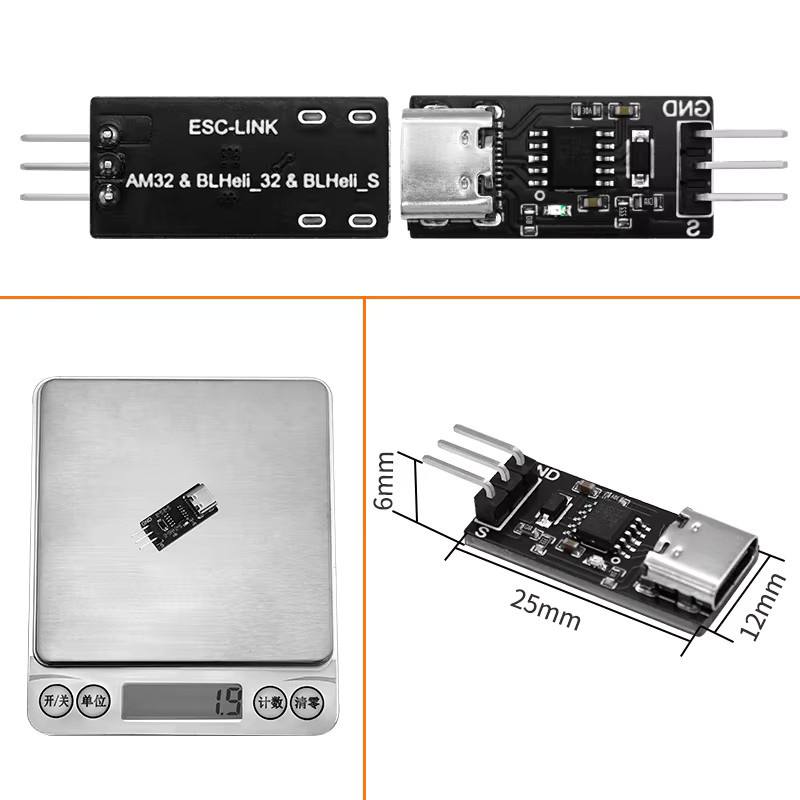 SEQURE ESC-Link Programmiertool für SQs ESC mit AM32- und BL32-Firmware in Schwarz - Bild 2