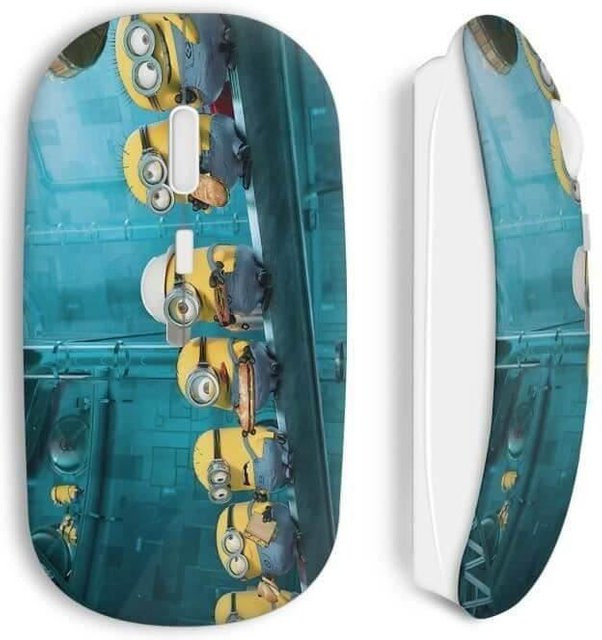 MANIACASE Kabellose USB-Maus im Minions Design in Blau für Mac und PC - Bild 1