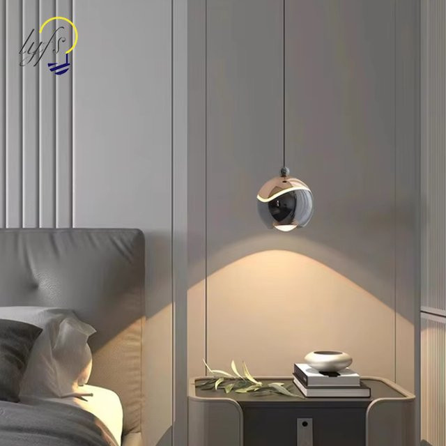 Lyfs Nordic LED Pendelleuchte in minimalistischem Design mit sphärischem Glaskörper für Schlafzimmer, Esszimmer und Home Office, warmweiß - Bild 1