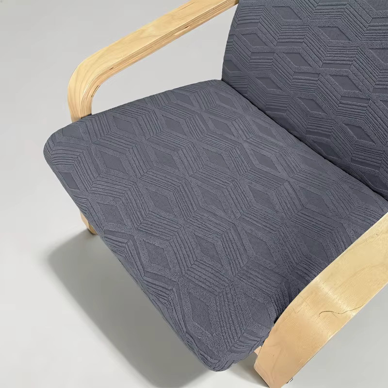 Yupartex Dehnbarer Jacquard Sesselbezug mit geometrischem Design, Rutschfest und Waschbar, Grün/Grau - Bild 3