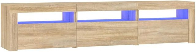 vidaXL TV-Schrank mit LED-Leuchten in Sonoma-Eiche, modern, B/T/H: 180 x 35 x 40 cm - Bild 1
