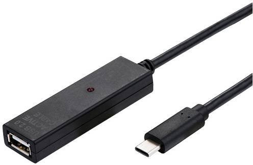 Value USB-C auf USB-A Kabel in Schwarz, 10,00 m - Bild 1