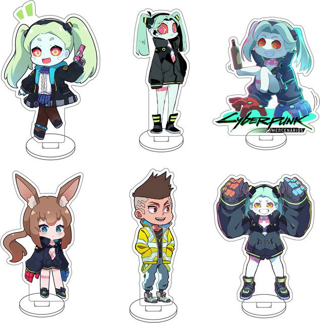 Bandai Cyberpunk: Edgerunners David Martinez Lucyna Kushinada Falco Rebecca Kiwi Cos Acryl-Figur Ständer, 10cm - Bild 1