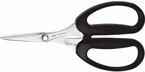 Knipex Schere für KEVLAR-Fasern, silber, Kunststoff umspritzt, 160 mm - Bild 1