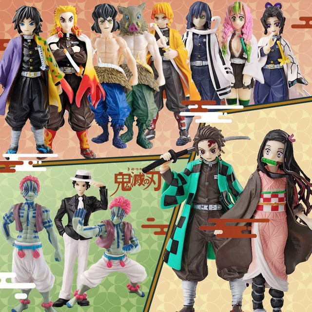 Bandai Demon Slayer Figur, Kamado Tanjiro, Azuma Zenitsu, Nezuko, PVC Modell - Bild 1