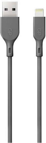 GP USB-Ladekabel USB 2.0 mit USB-A und Apple Lightning Stecker, Grau, 1,00 m - Bild 1