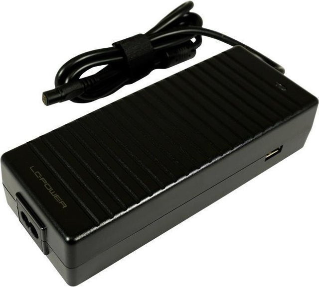 LC Power LC-NB-PRO-120 Laptop-Netzteil mit 120 Watt und USB-C sowie Barrel-Plug in Schwarz - Bild 1