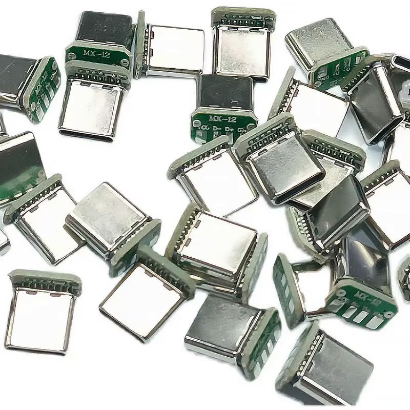 JCD USB 3.1 Typ-C Anschluss 16-Pin Vertikal Patchboard in Silber und Grün - Bild 2