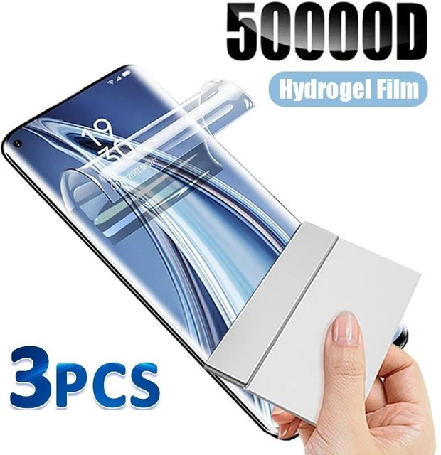 3 Stück Full Cover Hydrogel Displayschutzfolie für Realme 13 Pro Plus, C67, 8i und 8 5G in Transparent - Bild 1