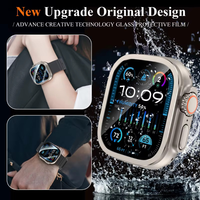 Screen Protector für Apple Watch Ultra 2-3, 49mm, Schwarz, 2 Stück - Bild 4