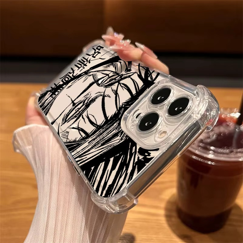 Stoßfeste Anime Handyhülle Jujutsus Choso Kaisens transparent für iPhone 11 bis iPhone 17 Pro Max und weitere Modelle - Bild 6