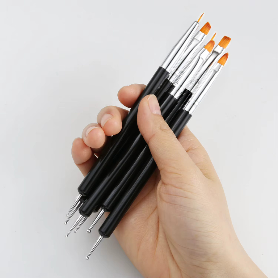 LUSLUKING Nail Art Pinsel Set, Detaillierung, Carving, Punktierung, Dual-Kopf - Bild 3