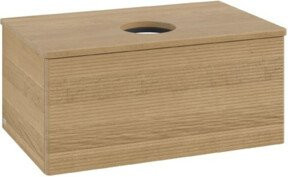 V&B Waschtischunterschrank Antao mit Frontstruktur in Honey Oak, B/T/H: 80 x 36 x 50 cm - Bild 1