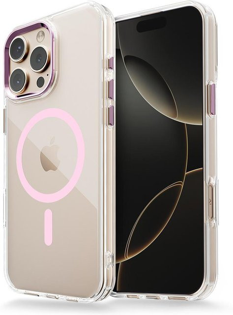 Yiran bag Magnetische transparente Handyhülle für iPhone 16 15 14 13 12 11 Pro Max mit MagSafe kabellosem Laden und stoßfestem Schutz in Transparent - Bild 1