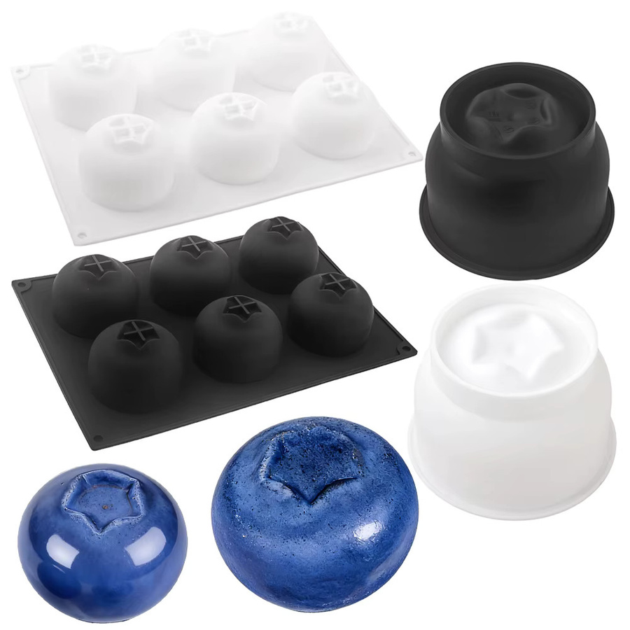 Meibum Backform aus Gummisilikon in Blaubeer-Optik für Mousse, Schokolade und Pudding - Bild 7