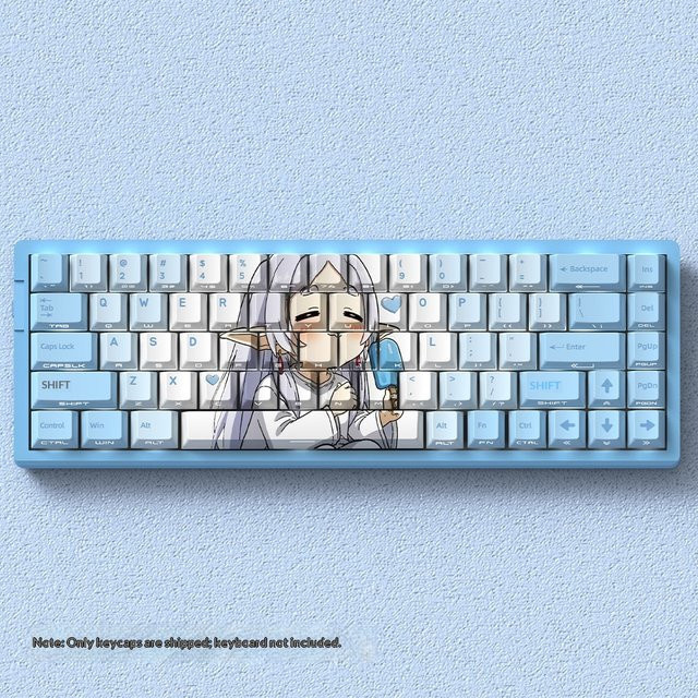 Bandai Anime Tastenkappen im Kirschprofil, seitlich bedruckt und transparent, PBT-Farbstoffsublimations-Set für mechanische Tastaturen, Multicolor - Bild 1