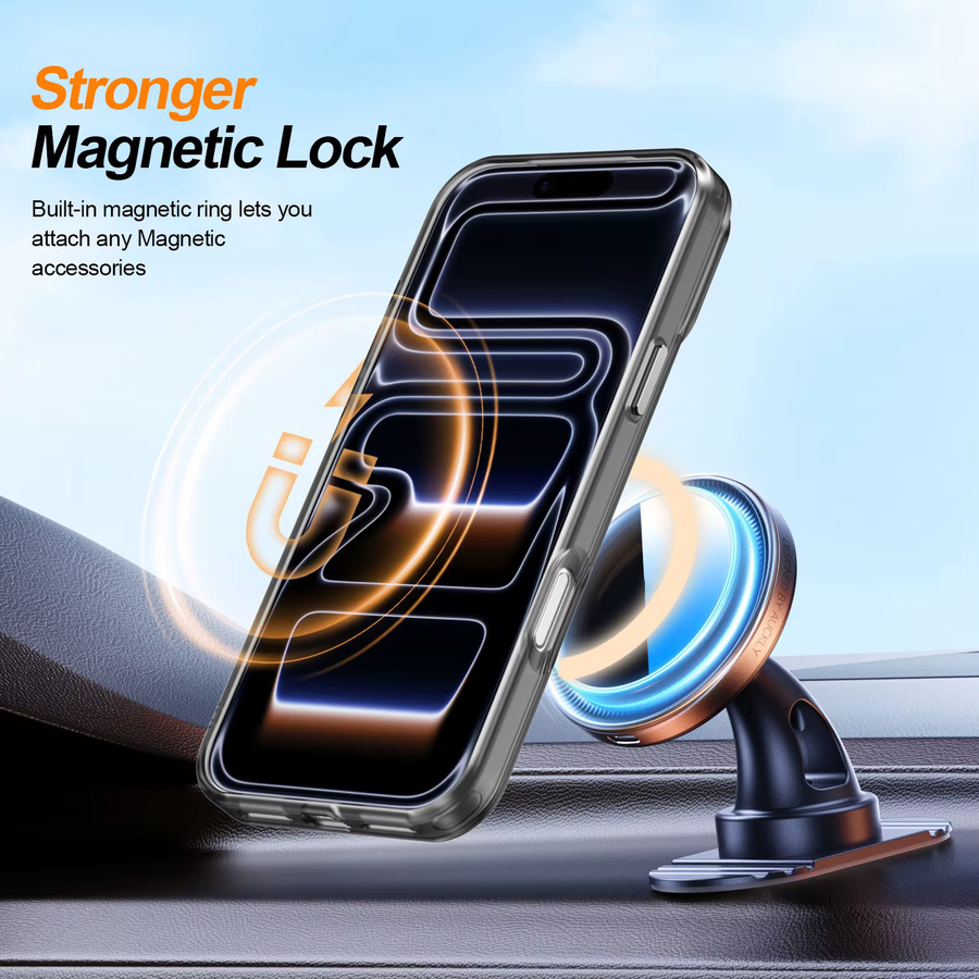 Eurynome Magnetische Ringhülle für iPhone in Transparent Purple, 360 Grad drehbare und stoßfeste Schutzhülle - Bild 3