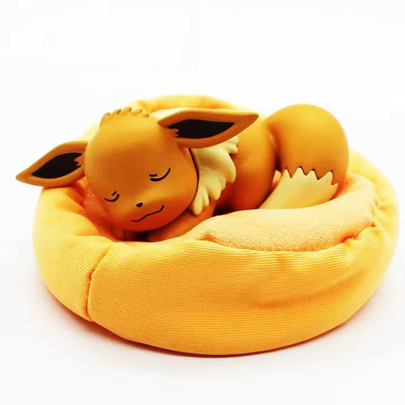 6er Set Takara Tomy Pokemon Figuren Sternentraum Serie Pikachu und Eevee in Schlafposition, mehrfarbig - Bild 4
