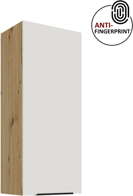 ARIA Hängeschrank Weiss Küchenzeile mit Anti Fingerprint Oberfläche, Höhe: 45 cm, Breite: 90 cm - Bild 1