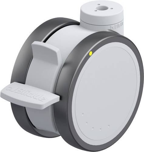 Blickle Kunststoff-Doppelrolle LKDGH-PATH 125K-FI-ELS in Grau und Silber mit 125 mm Durchmesser und einer Tragfähigkeit von 125 kg - Bild 1