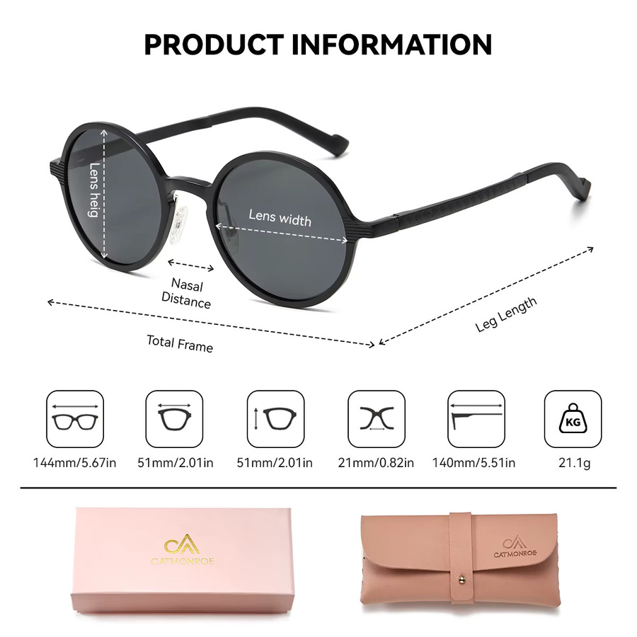 CATMONROE Sonnenbrille, Damen, Rund, Vollrand, Pink, Polarisiert - Bild 2