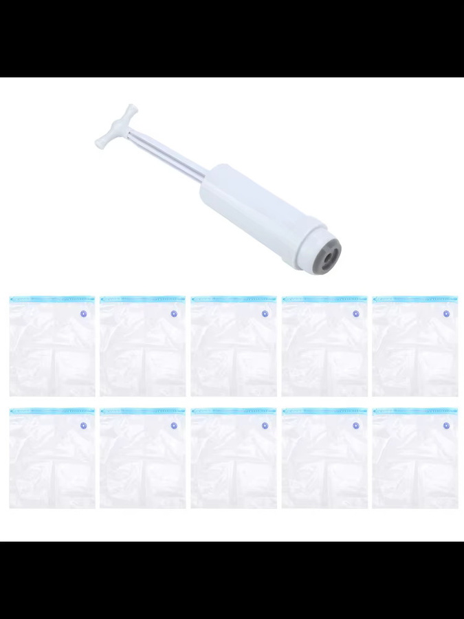 10 Stück Filament-Trockner-Vakuumversiegelungsbeutel für PLA 3D-Drucker-Teile mit Luftpumpen-Extraktor, feuchtigkeitsbeständig, weiß und transparent - Bild 3