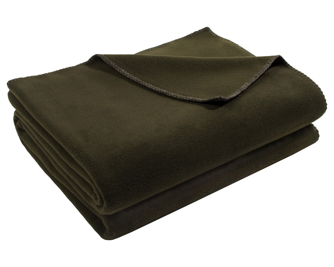 Zoeppritz Soft-Fleece Wohndecke in Schwarz und Grün, flauschig und Oeko-Tex Standard 100 zertifiziert - Bild 1