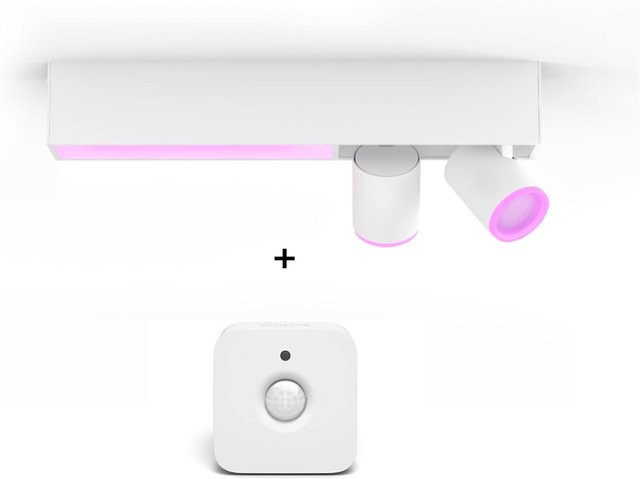 Philips Hue White and Color Ambiance Centris Spot 2-flammiges Set mit Bewegungsmelder, Multicolor und Weiß - Bild 1