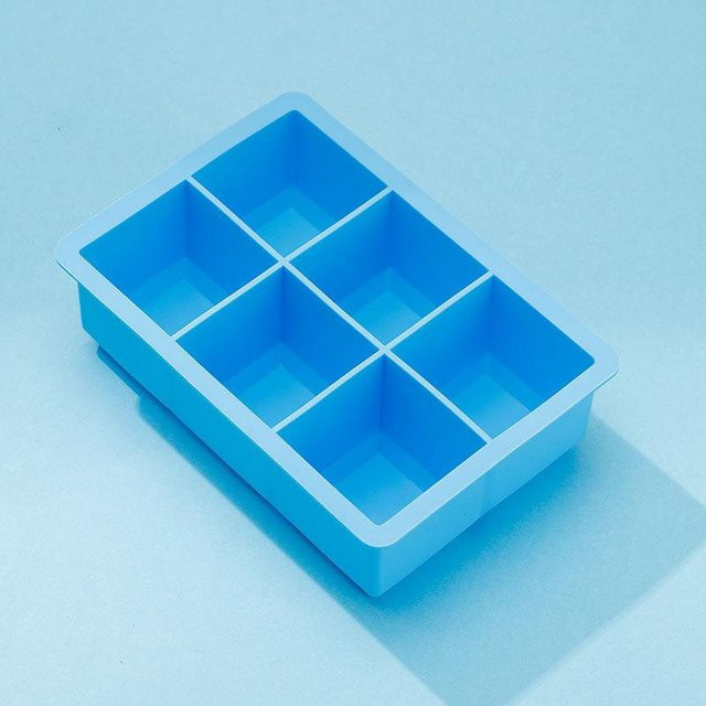 NATAWA Silikon Eiswürfelform Quadratisch in Blau mit großer Kapazität für Küche und Bar - Bild 1