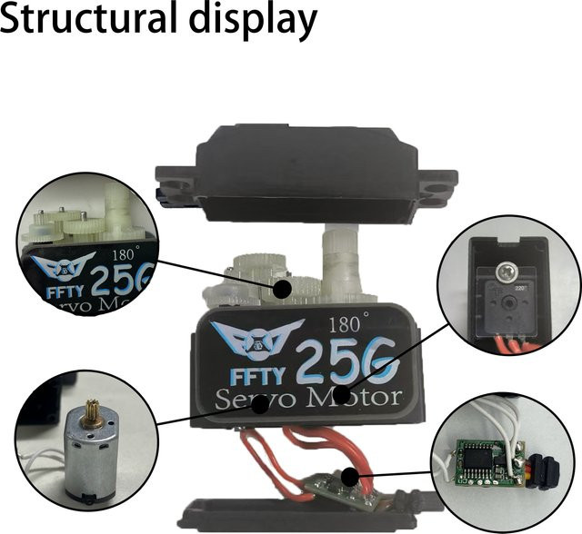 FFTY 25G Servo, Servomotor, Schwarz, Kunststoff - Bild 1