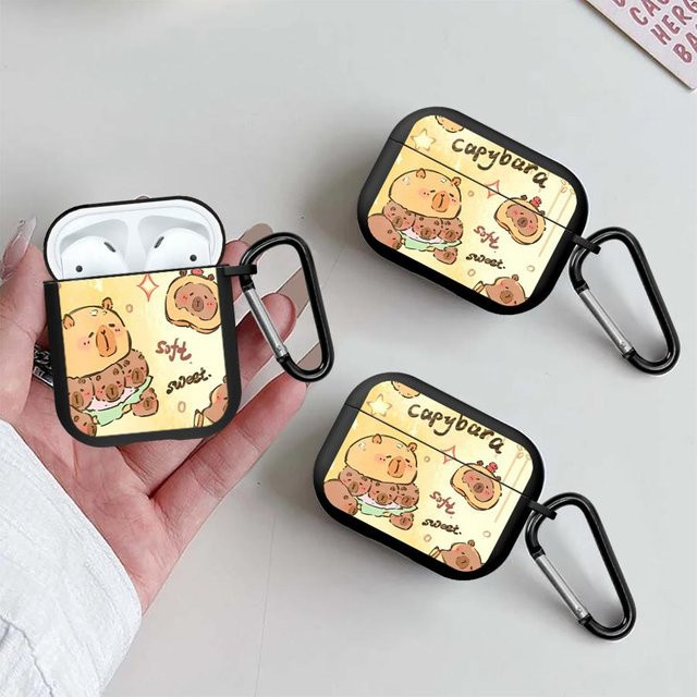 Niedliche Capybara Schutzhülle für Apple AirPods Pro 1, 2 und 3 in Multicolour - Bild 1