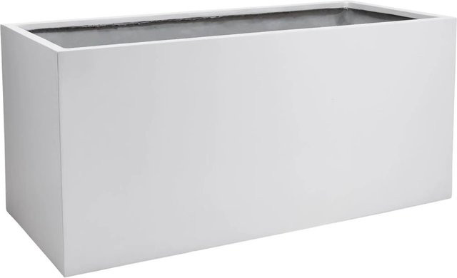 Vivanno Pflanzkübel Maxi aus Fiberglas in Weiß, Höhe: 100 cm, Breite: 45 cm, Tiefe: 45 cm - Bild 1
