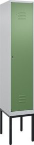 C+P Spind Classic PLUS Garderobenschrank mit 1 Abteil, Zylinderschloss, 4 Garderobenhaken und mittiger Trennwand, H x B x T: 212 x 40 x 50 cm - Bild 1