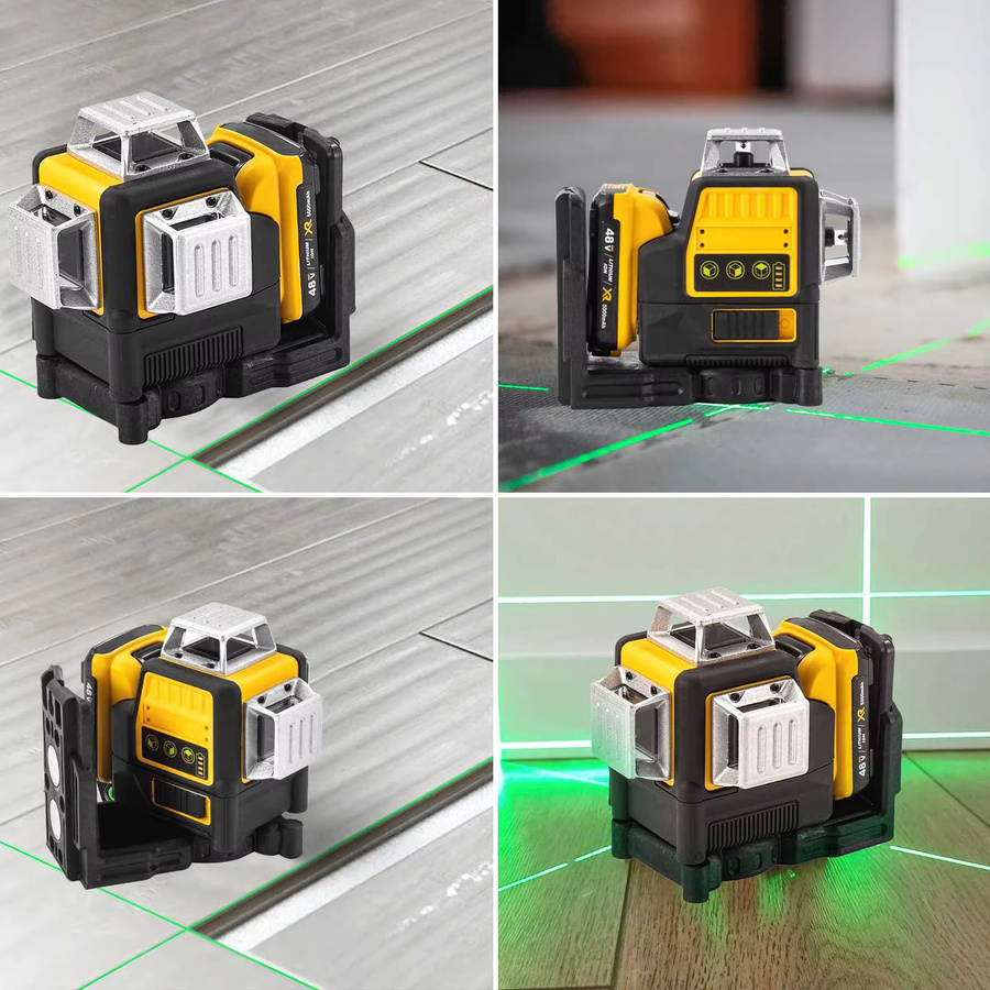 DeWalt 12 Linien 3D Laser-Wasserwaage mit grünem Strahl, selbstnivellierend, 360 Grad horizontal und vertikal, kompatibel mit DeWalt 20V Akku - Bild 4