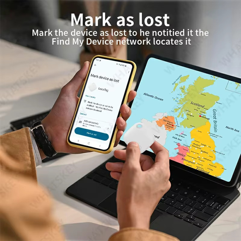 Bluetooth Smart Tag Finder für Android und Google Find My Device mit USB-C Ladeanschluss in Schwarz oder Weiß - Bild 3