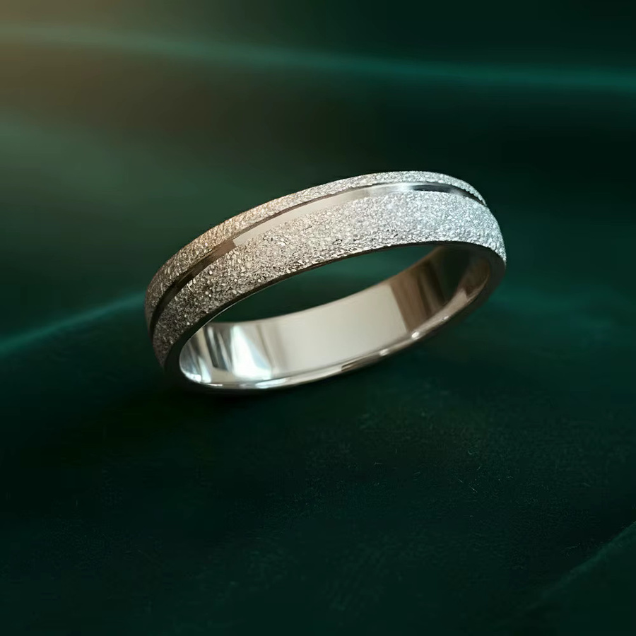Wellenband-Ring Edelstahl, Silber, Unisex - Bild 2