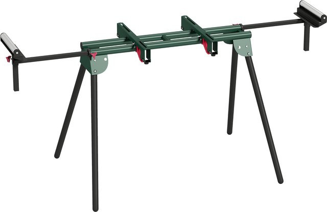 HOMCOM Sägeständer für Gehrungssägen in Grün, klappbarer Arbeitstisch aus Metall mit ausziehbaren Rollen, höhen- und breitenverstellbar, Tragfähigkeit 150 kg - Bild 1