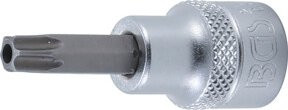 BGS Bit-Einsatz T-Profil TX40 mit Bohrung, Antrieb Innenvierkant 10 mm (3/8 Zoll), Silber - Bild 1