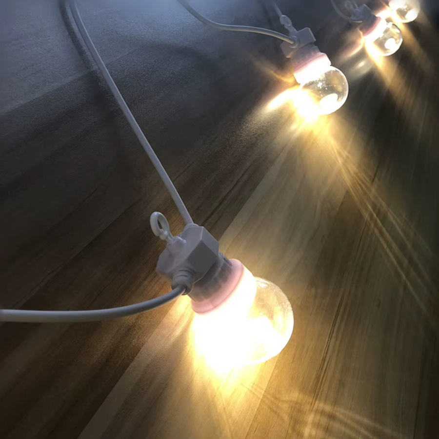 LED Milchkugel Lichterkette G50 in Weiß mit IP65 Schutz für Indoor und Outdoor Dekorationen bei Hochzeiten oder Partys - Bild 2