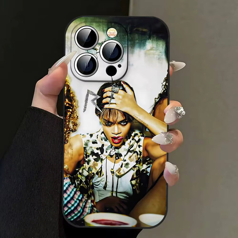 Singer R-Rihanna Handyhülle in Schwarz für iPhone 17, 16, 15, 14, 13, 11 Pro Max, Plus, X, Xr, Xs Max und 13 Mini - Bild 5