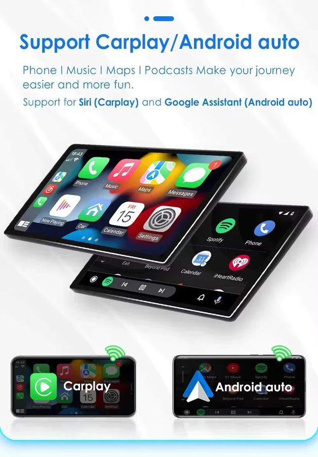 OSSURET Android 12 Autoradio mit Carplay und GPS für Peugeot 2000 206cc 206sw 2009-2013, 2din Multimedia-System in Schwarz - Bild 3