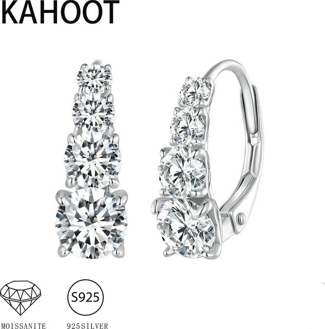 KAHOOT Ohrstecker 925 Silber, Moissanit, Unisex - Bild 1
