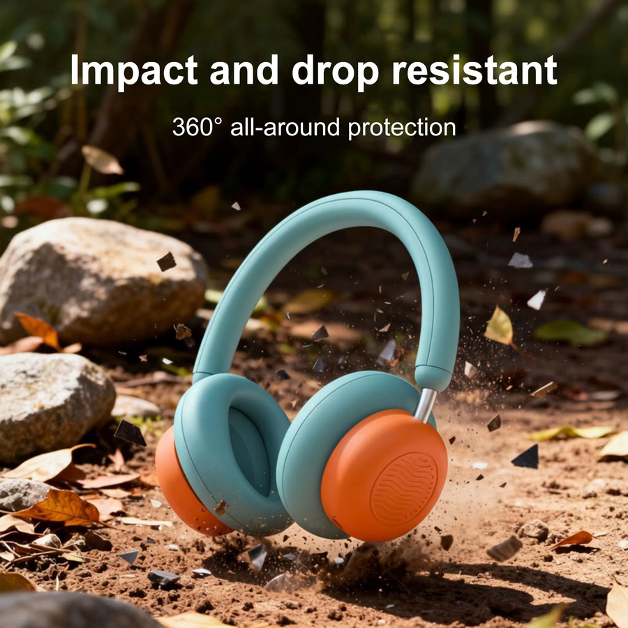 Weiche Silikon-Ohrpolster für CMF by Nothing Headphone Pro in Orange, waschbare und schweißfeste Ohrmuschel-Abdeckung - Bild 1