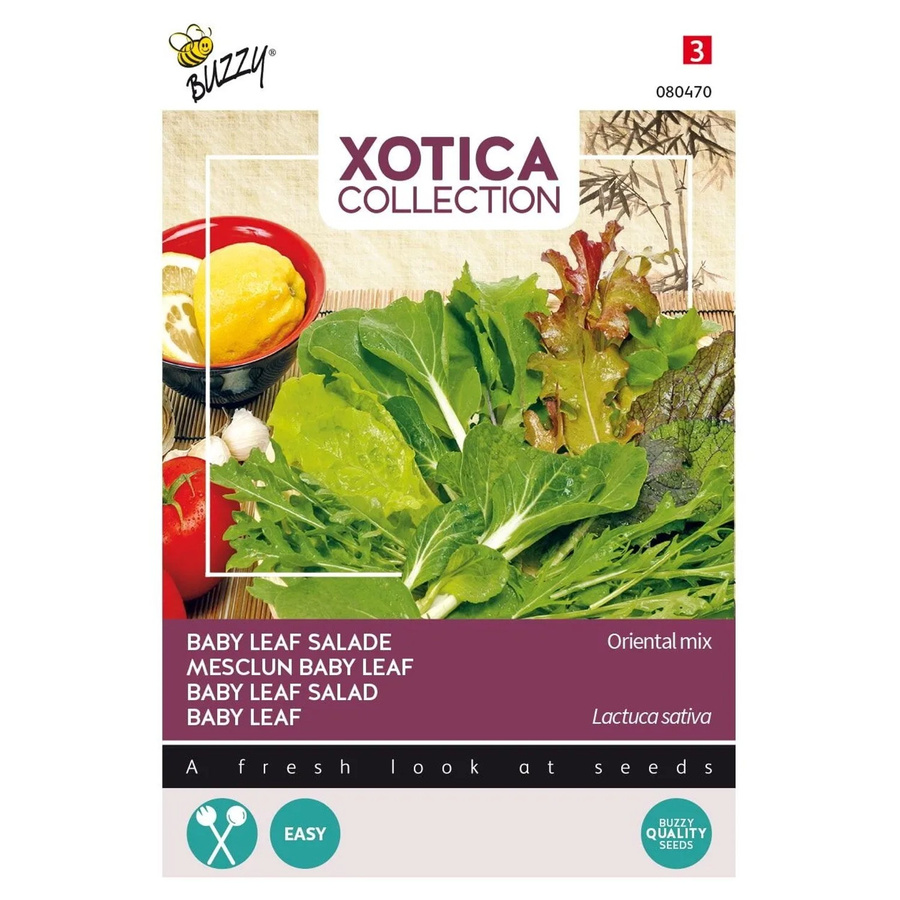 Buzzy Xotica Baby Leaf Salat Oriental Mischung Gemüsesamen, 3 g - Bild 2