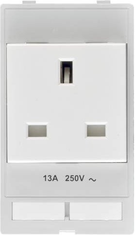 HARTING Schutzkontakt-Steckdose UK Typ White mit Schraubanschluss aus Kunststoff - Bild 1