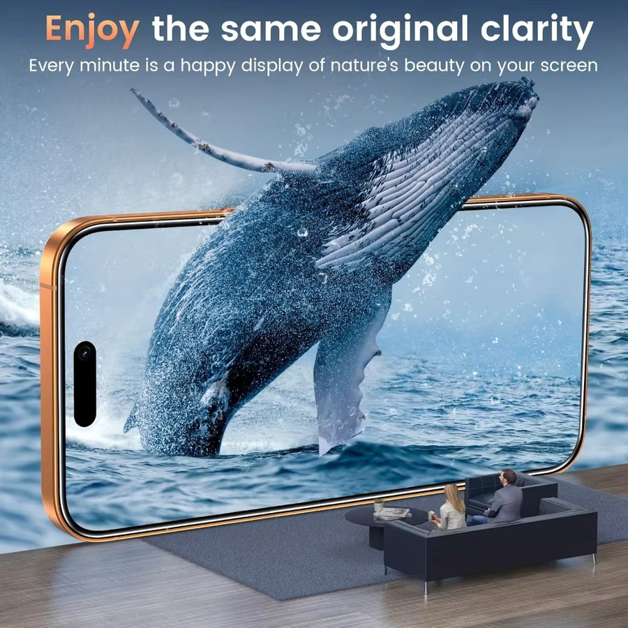 ZMZE 2er-Pack Hochtransparentes Panzerglas als Kratzfester Displayschutz für iPhone 17 16 15 14 13 12 11 Pro Max Plus Mini und Air Modelle - Bild 4