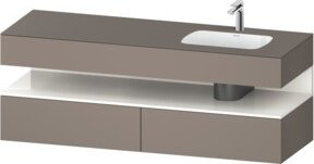Duravit Einbauwaschtisch-Möbel-Set Qatego in Grau, B/T/H: 160 x 50 x 60 cm - Bild 1