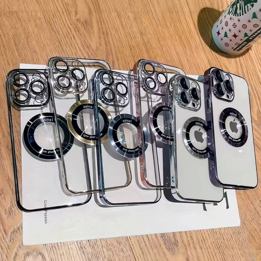 OEING MagSafe-kompatible transparente Schutzhülle für iPhone 11 bis iPhone 17 Pro Max Plus mit Handschlaufe in Silber - Bild 2