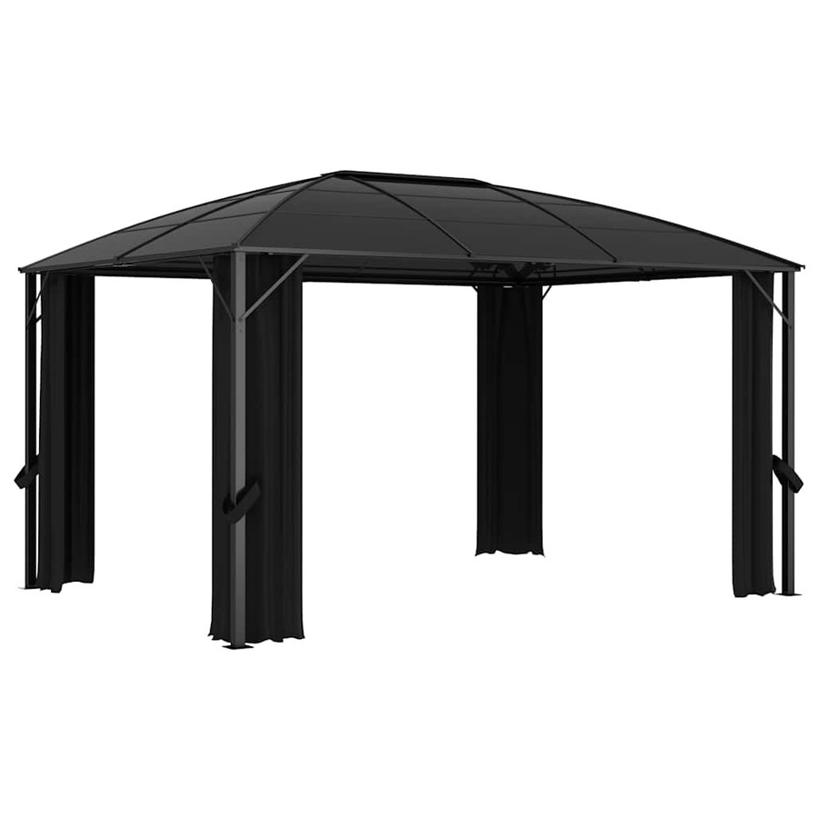 vidaXL Pavillon mit Vorhängen in Anthrazit B/T/H: 400 x 300 x 265 cm - Bild 3