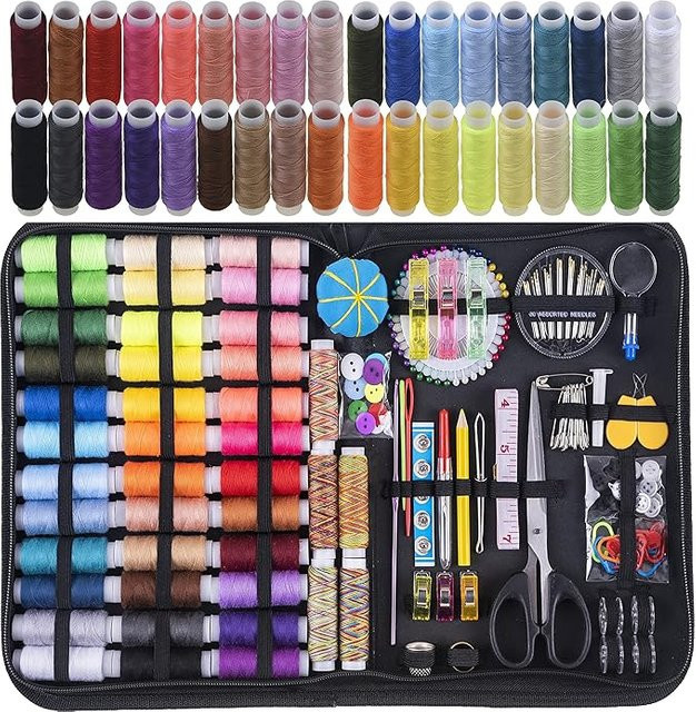 Multifunktionales DIY Mini Nähen Kit mit Stickerei-Zubehör in Multicolor für den Heimgebrauch - Bild 1